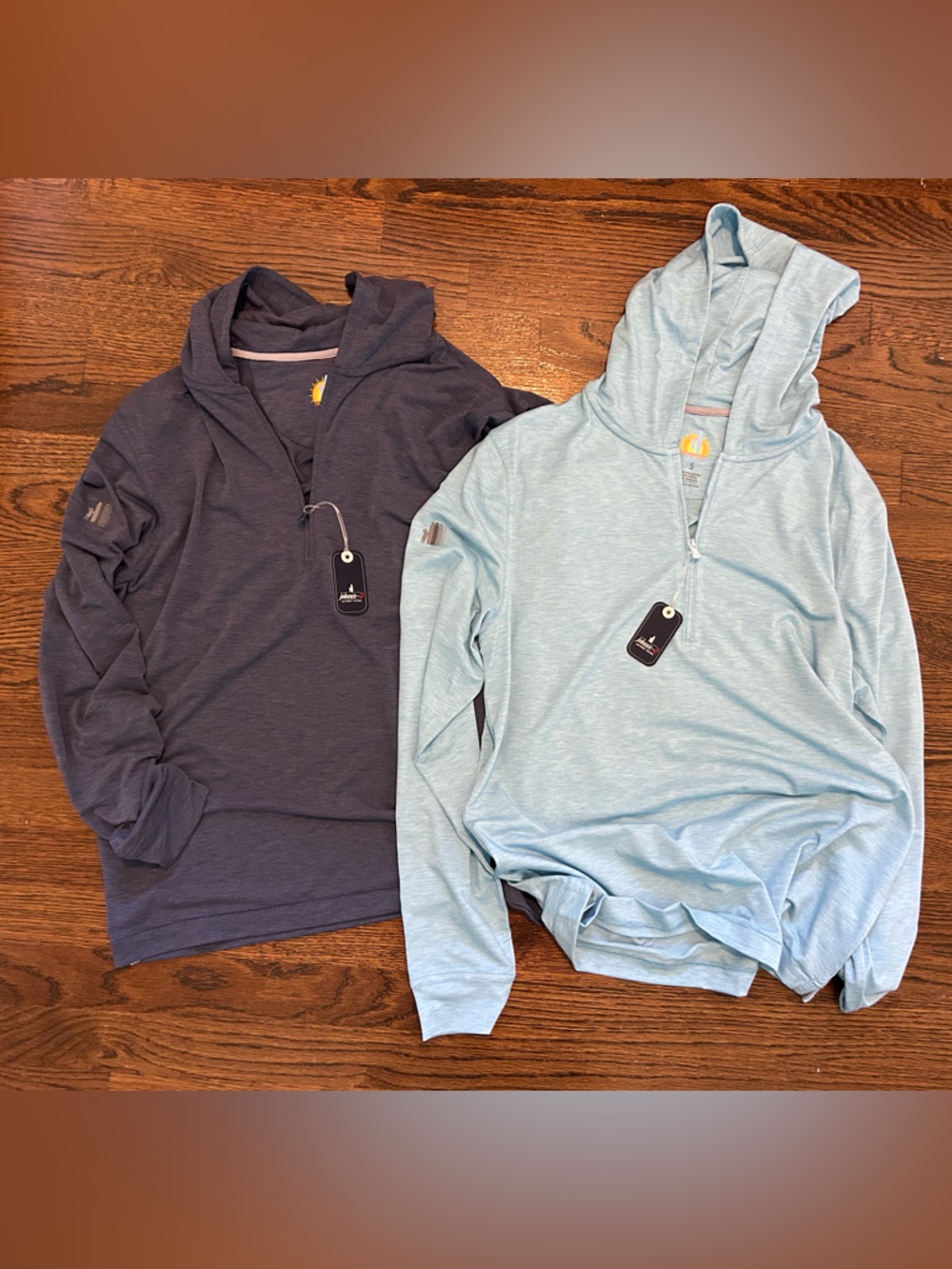 johnnie-O Blue Half-Zip Hooded Pullovers NWT